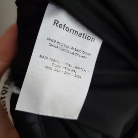 Reformation Brianna Silk Jumpsuit in Black size 2 NWT - Picture 6 of 9
